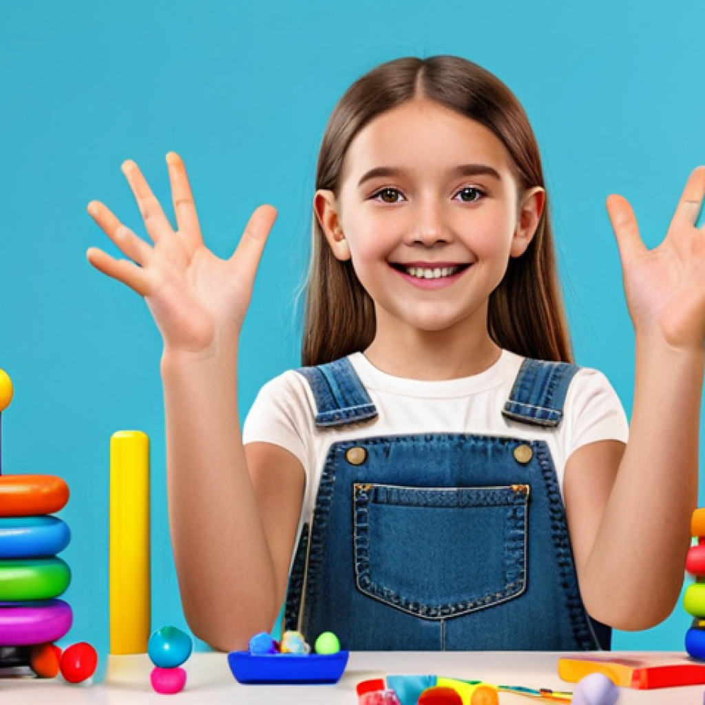 **
"A vibrant and engaging YouTube thumbnail featuring a fully clothed young girl with a bright, cheerful expression, surrounded by colorful toys and crafting materials, professional studio lighting, perfect anatomy, correct proportions, well-formed hands, proper finger count, safe for work, appropriate content, fully clothed, family-friendly, high-resolution, detailed textures, clean background, focus on the girl's face and the toys, modern digital art style."
**
