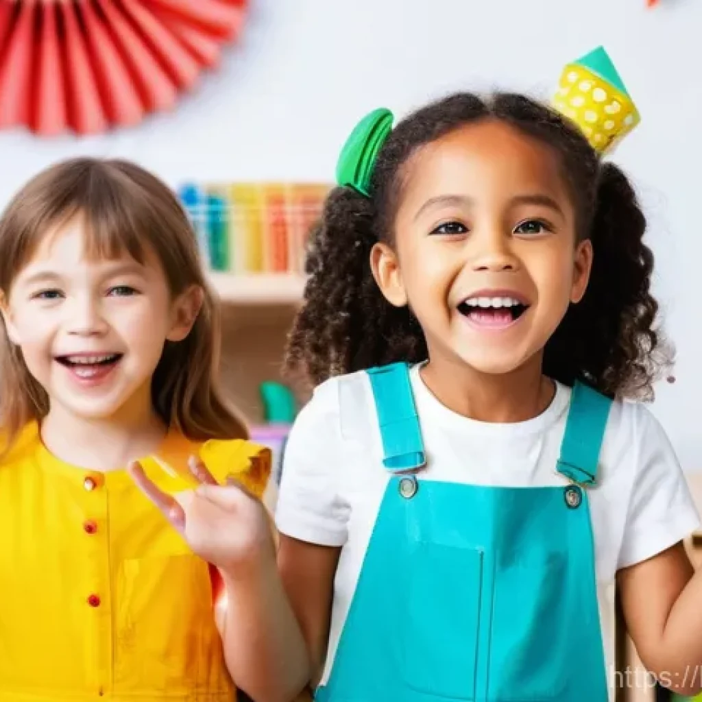 헤이지니의 상징적인 에피소드 - **Prompt 1: Hey Jini's Engaging Edutainment Session**
"A vibrant, high-quality studio photograph...