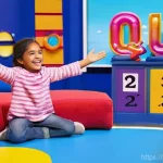 헤이지니 교육 콘텐츠의 강점 - **Image Prompt 1: HeJini's Interactive Quiz Show for Children**
    A vibrant, high-energy scene fea...