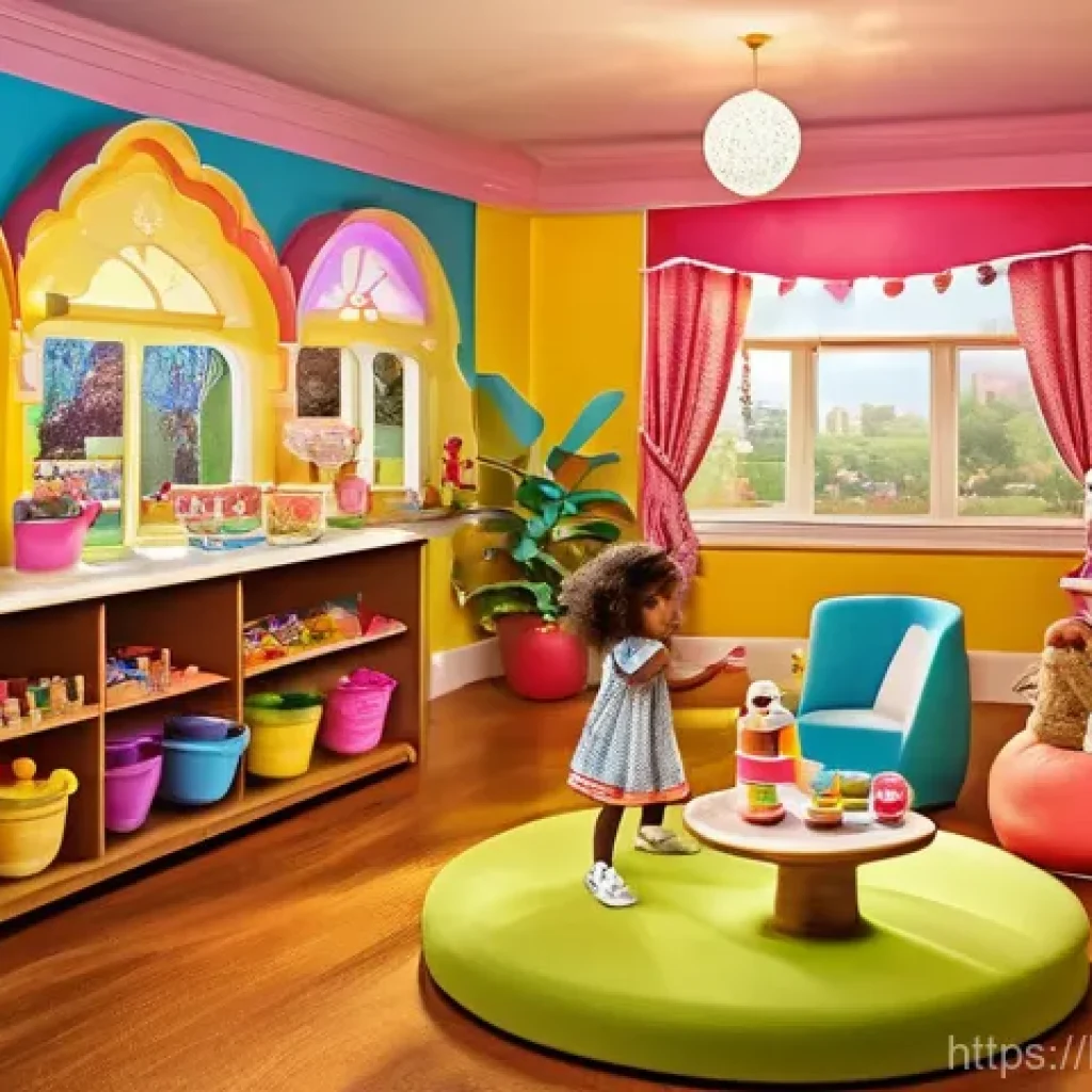 헤이지니의 독창적 스토리 기법 - **Prompt 1: The Enchanted Playroom of HeJini**
A vibrant, whimsical playroom filled with colorfu...