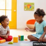 헤이지니의 SNS 마케팅 전략 - **Prompt:** A brightly lit scene inside a children's playroom. Heejini, a cheerful woman in her 30s ...